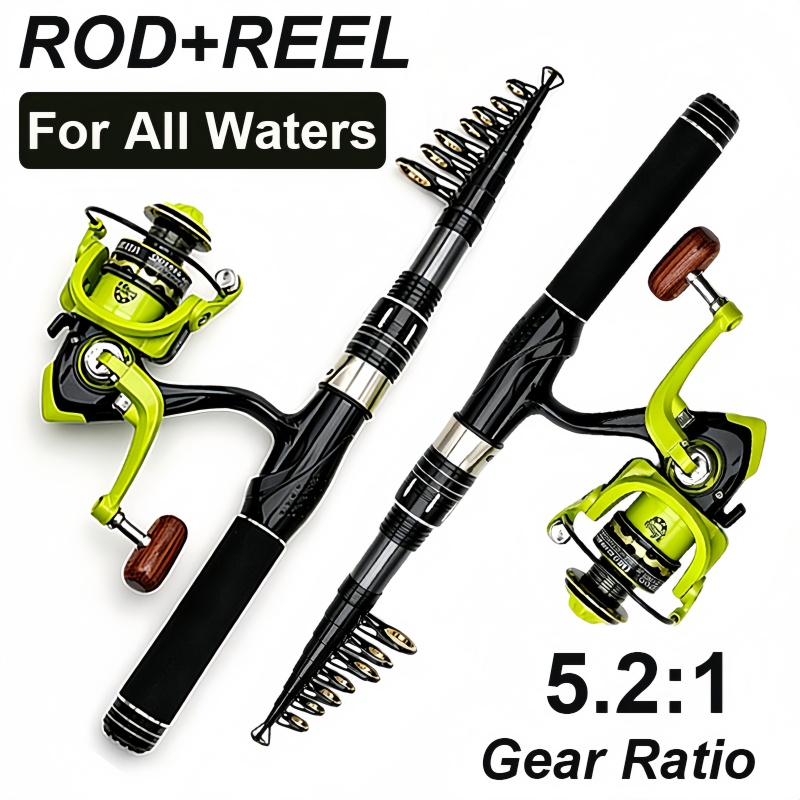 Developing Tank Reel - ชุดคันเบ็ดและรอกสปินนิ่ง 1.5-2.4 เมตร คันเบ็ดทะเลคาร์บอน อัตราทด 5.2:1
