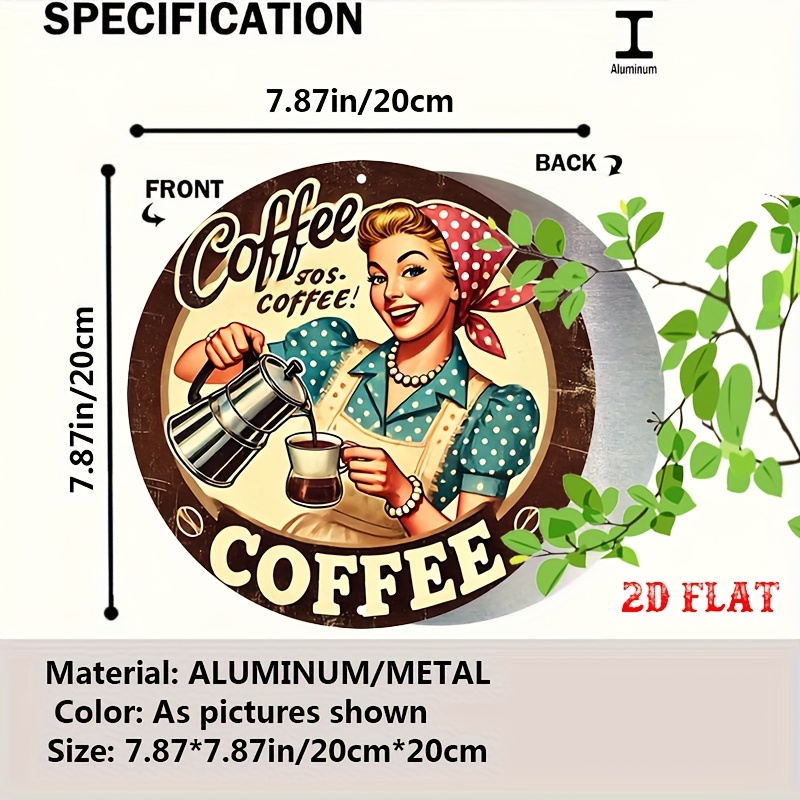 ป้ายกาแฟอะลูมิเนียมทรงกลมสไตล์ - Vintage Collectible Plates บทวิจารณ์และราคา
