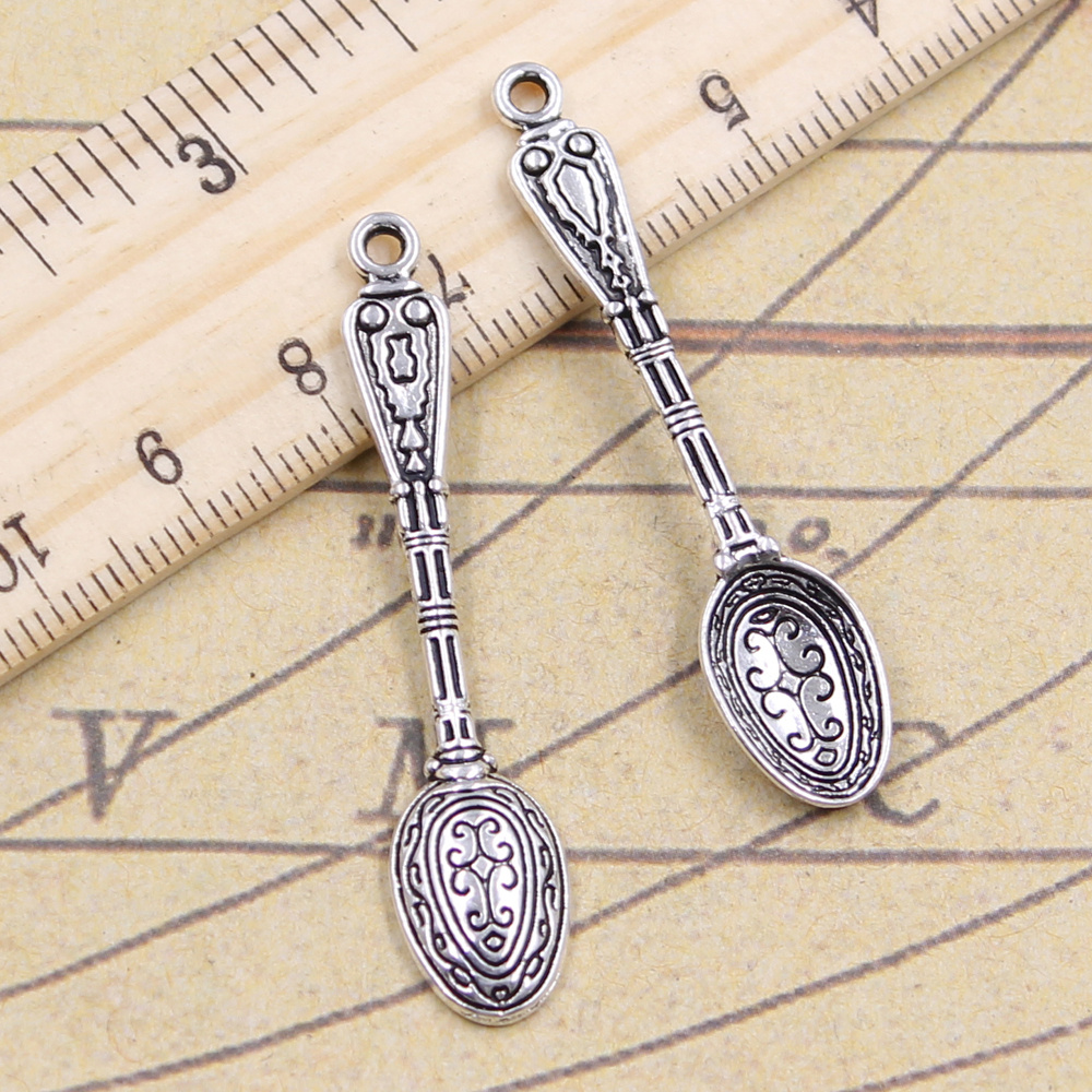 20Pcs Charms รูปแบบช้อน48X10มม - Vintage Collectible Spoons บทวิจารณ์และราคา