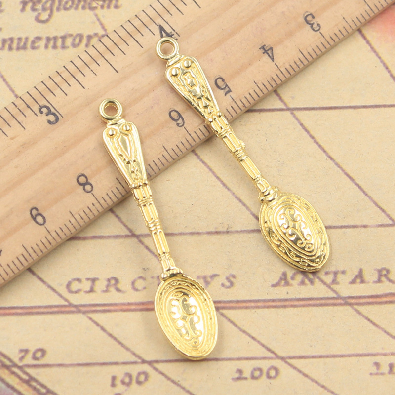 20Pcs Charms รูปแบบช้อน48X10มม - Vintage Collectible Spoons บทวิจารณ์และราคา